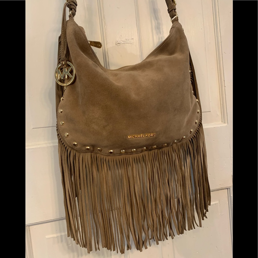Authentic Michael Kors suede fringe crossbody